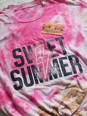 Sweet Summer Pink Tie-Dye Graphic Tee